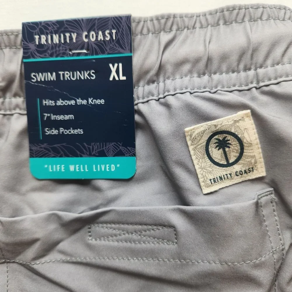 NEW Swim Trunks Mens XL Trinity Coast Beach Mesh Shorts Lined Quick-Dry Tropical
